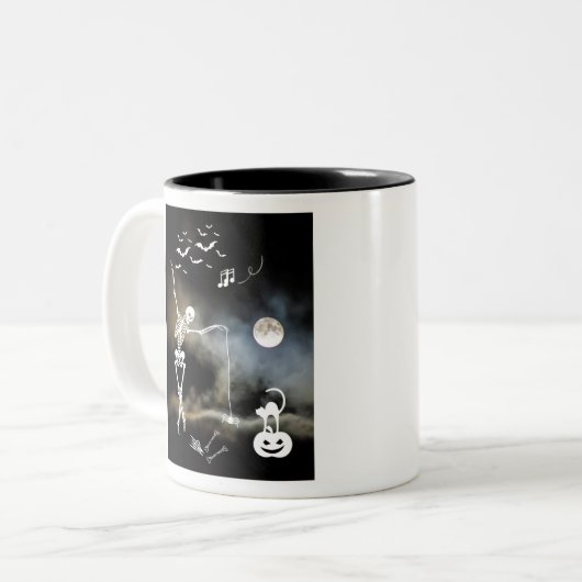 schedel PARTIJ Tweekleurige Koffiemok (Voorkant links)