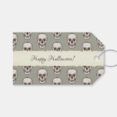 Schedel Patroon Gotische Horror Pixel Art Cadeaulabel (Voorkant (Horizontaal))