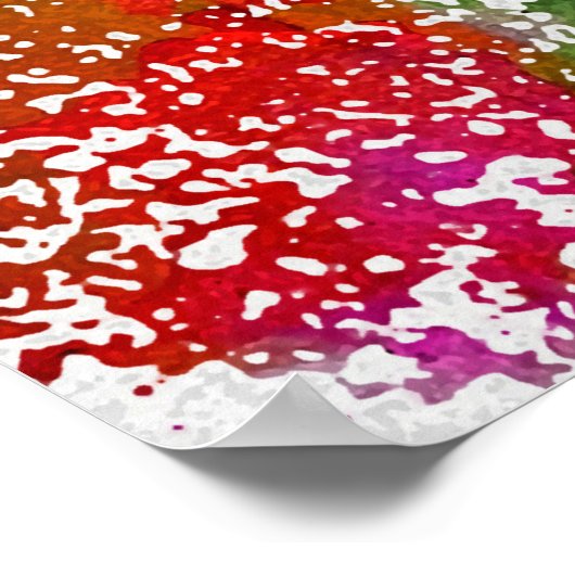 schedel patroon. kleurrijke effecten schedel buik poster (Hoek)