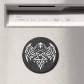 Schedel Pentagram Tribal van BurnsInhell Magneet (Insitu (Vaatwasser))