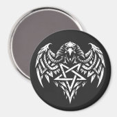 Schedel Pentagram Tribal van BurnsInhell Magneet (Voorkant / Achterkant)