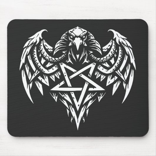 Schedel Pentagram Tribal van BurnsInhell Muismat (Voorkant)
