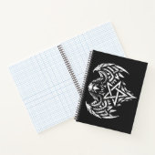 Schedel Pentagram Tribal van BurnsInhell Notitieboek (Binnen)