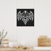 Schedel Pentagram Tribal van BurnsInhell Poster (Keuken)