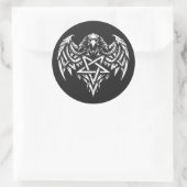 Schedel Pentagram Tribal van BurnsInhell Ronde Sticker (Tas)