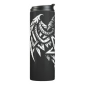 Schedel Pentagram Tribal van BurnsInhell Thermosbeker (Gedraaid links)