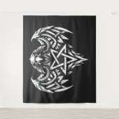 Schedel Pentagram Tribal van BurnsInhell Wandkleed (Voorkant)