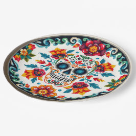 💀🎉Schedel & Petalware Día de los Muertos Papieren Bordje