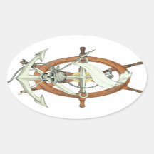 Schedel Piratenschip Anker