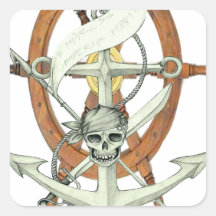 Schedel Piratenschip Anker