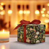 Schedel Plant Paddenstoelbloem Abstract Halloween Cadeaupapier