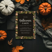 Schedel Plant Paddenstoelbloem Abstract Halloween Kaart