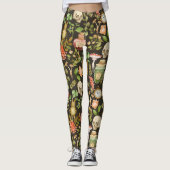 Schedel Plant Paddenstoelbloem Abstract Halloween Leggings (Voorkant)