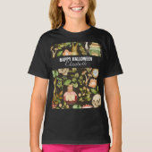 Schedel Plant Paddenstoelbloem Abstract Halloween T-shirt (Voorkant)