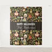 Schedel Plant Paddenstoelbloem Abstract Halloween Wandkleed (Voorkant)