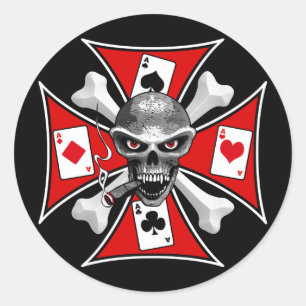Schedel Poker Sticker