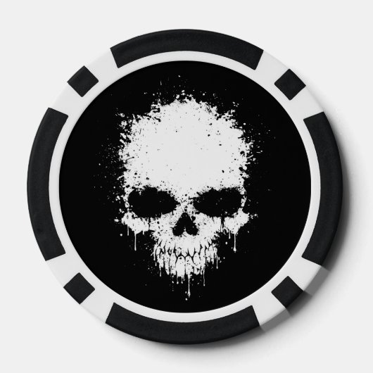schedel pokerchips (Achterkant)