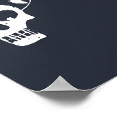 Schedel Polka: Botanisch humoristisch patroon Poster (Hoek)