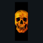 Schedel Pop Art Geel Zwart Poster<br><div class="desc">Fantasy Art Skull Skeleton - Blue & Paarse Tones Heavy Metal Punk Rock College Pop Art Afbeelding</div>
