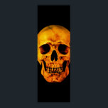 Schedel Pop Art Geel Zwart Poster<br><div class="desc">Fantasy Art Skull Skeleton - Blue & Paarse Tones Heavy Metal Punk Rock College Pop Art Afbeelding</div>