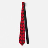 Schedel Pop Art Rood Stropdas (Voorkant)