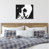 Schedel Pop Art Wrapped 2 doeken Set Canvas Afdruk (Insitu (Slaapkamer))