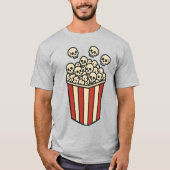 Schedel Popcorn Box Sticker T-shirt (Voorkant)