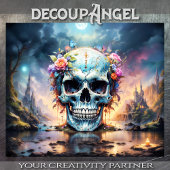 Schedel Prachtig - Decoupage - Tissuepapier