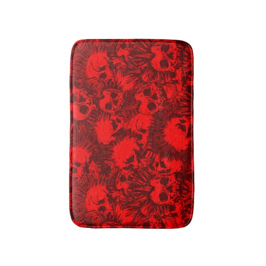 schedel punk badmat (Voorkant Verticaal)