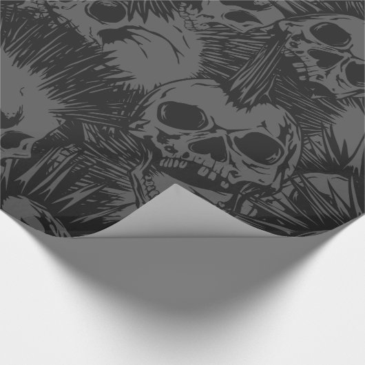 schedel punk cadeaupapier (Hoek)