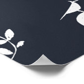 Schedel regelmatig polka stippenpatroon met plante poster (Hoek)