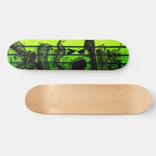 schedel: Ride met Retro Rebel Style Persoonlijk Skateboard (Horizontaal)
