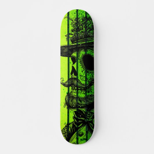 schedel: Ride met Retro Rebel Style Persoonlijk Skateboard (Voorkant)