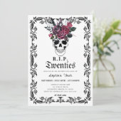 Schedel RIP 20s Dood aan mijn Jeugd 30e Verjaardag Kaart (Staand voorkant)