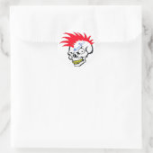 Schedel rode sticker (Tas)