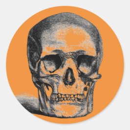 Schedel rond Sticker