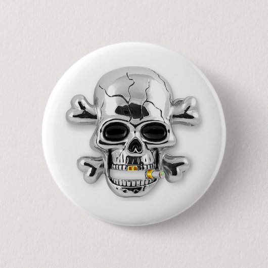 schedel ronde button 5,7 cm (Voorkant)