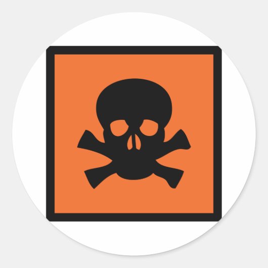 schedel ronde sticker (Voorkant)