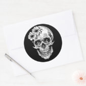 schedel ronde sticker (Envelop)