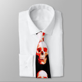 Schedel Rood & Zwart Kunstwerk Stropdas (Gebonden)