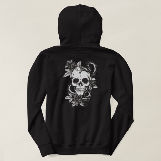 Schedel Roos en Slang Hoodie (Design achterkant)