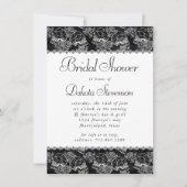 Schedel Roos krijt | Funky zwart wit Vrijgezellenf Kaart (Voorkant)