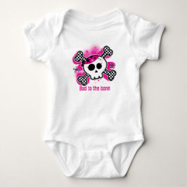 Schedel Roze Baby Op Maat Gemaakte Eén Delige Romper