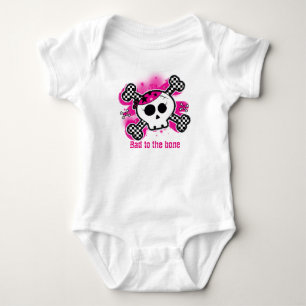 Schedel Roze Baby Op Maat Gemaakte Eén Delige Romper