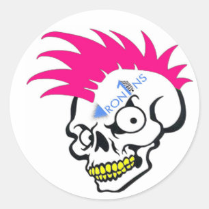 Schedel roze Stickers