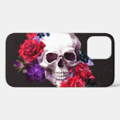 Schedel & Rozen: donkere bloemige Waterverf. Case-Mate iPhone Case (Achterkant (horizontaal))