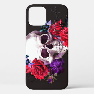 Schedel & Rozen: donkere bloemige Waterverf. Case-Mate iPhone Case