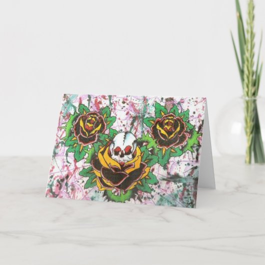 Schedel rozen kaart (Voorkant)