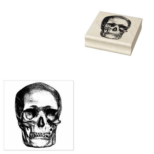  schedel rubberstempel (Gestempeld)