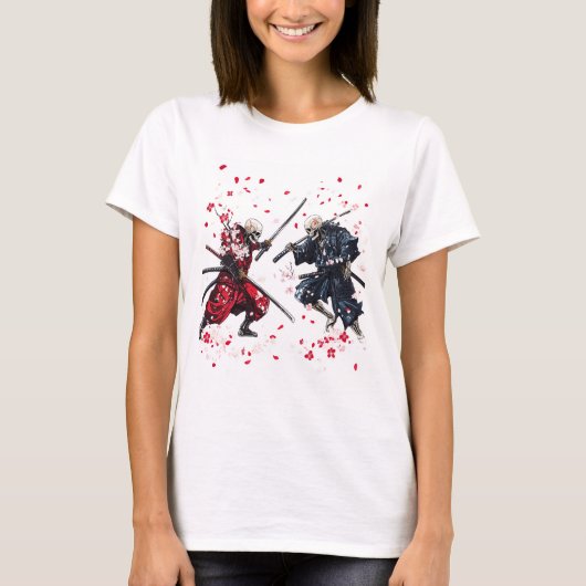 Schedel Samoerai Duël T-shirt (Voorkant)